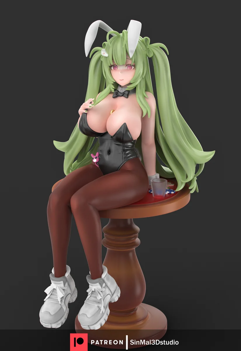 Soda: Bunny Girl | Fan Art | 3D Printed Resin Model Garage Kit | *Un-Painted* | Sin3Dstudio 4