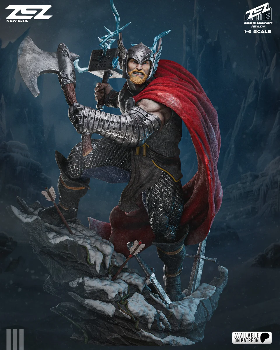 Thor | Fan Art | 3D Printed Resin Model Garage Kit | *Un-Painted* | ZEZ Studio 6