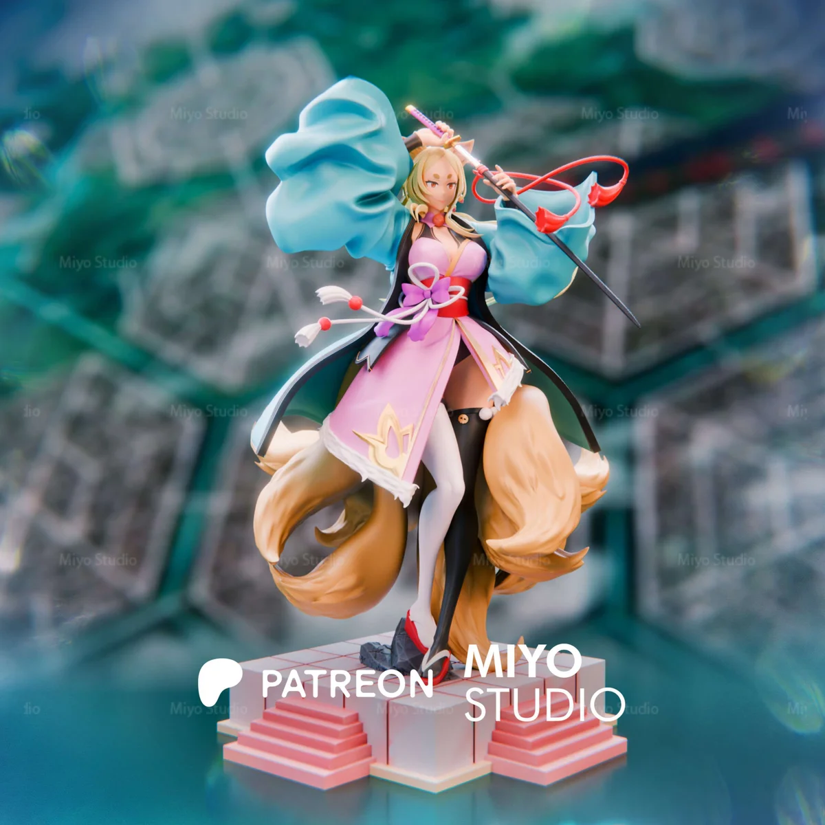 Yasaka | Fan Art | 3D Printed Resin Model Garage Kit | *Un-Painted* | MiyoStudio