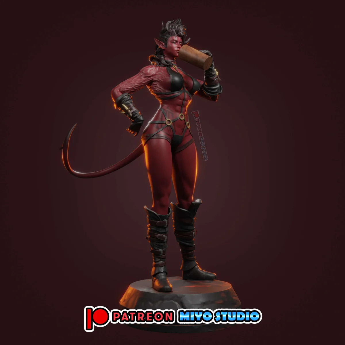 Karlach | Fan Art | 3D Printed Resin Model Garage Kit | *Un-Painted* | MiyoStudio