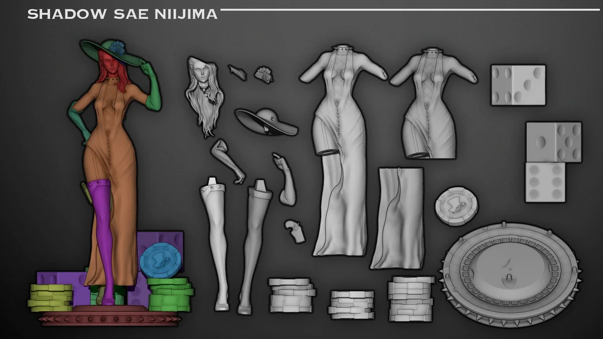 Shadow Sae Niijima | Fan Art | 3D Printed Resin Model Garage Kit | *Un-Painted* | Inaki Sculpts 4