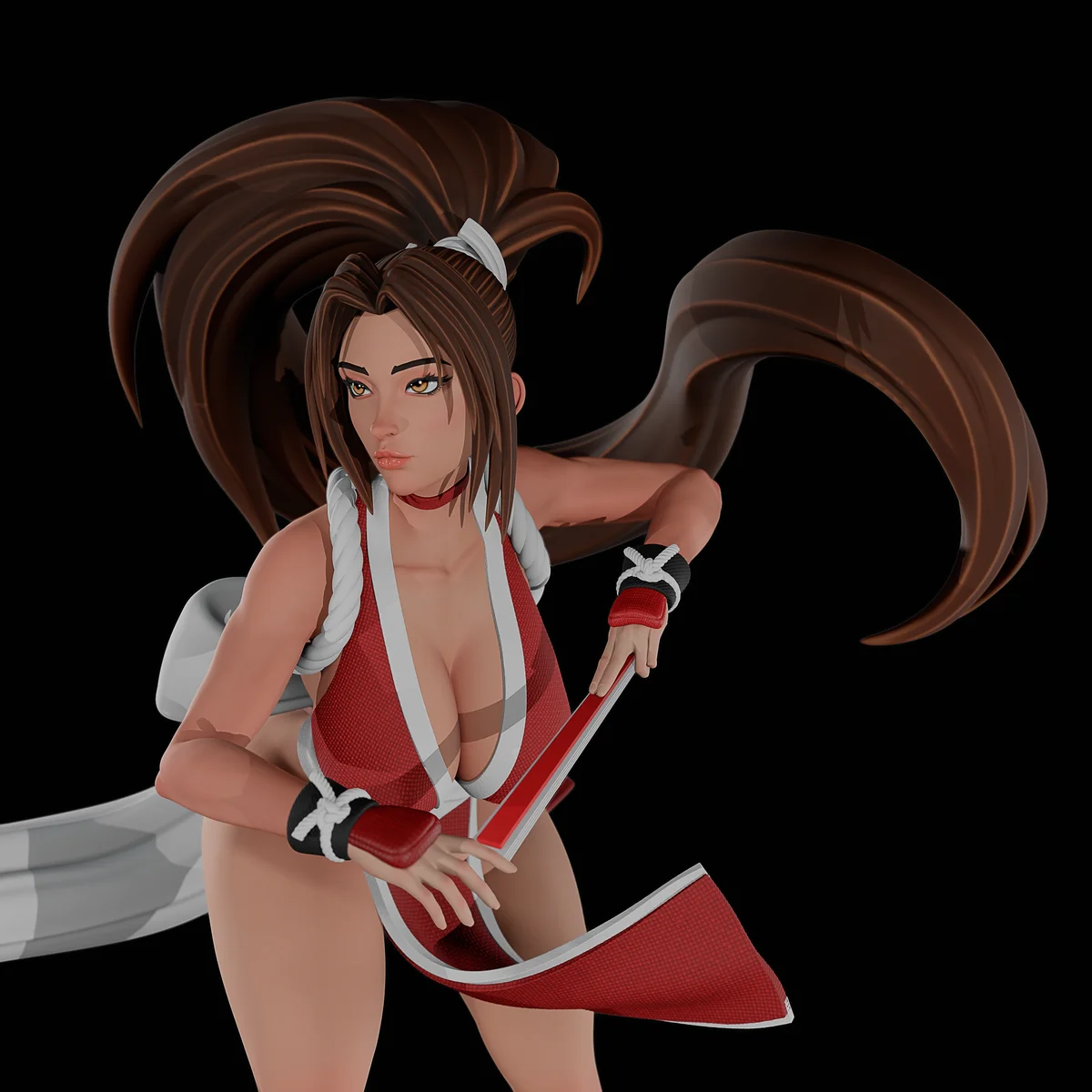 Mai Shiranui | Fan Art | 3D Printed Resin Model Garage Kit | *Un-Painted* | Momoji 5