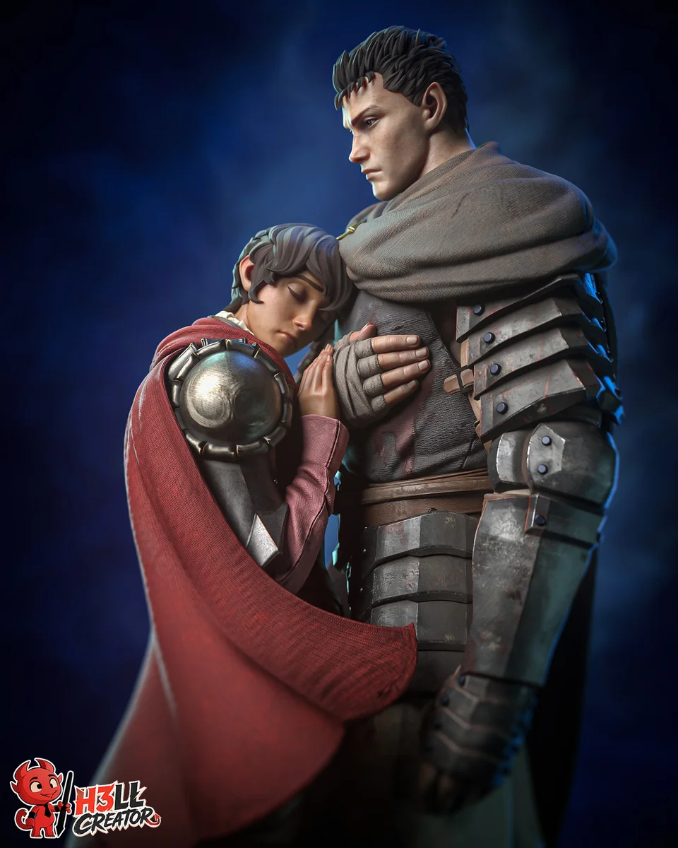 Guts and Casca | Fan Art | 3D Printed Resin Model Garage Kit | *Un-Painted* | H3LL Creator