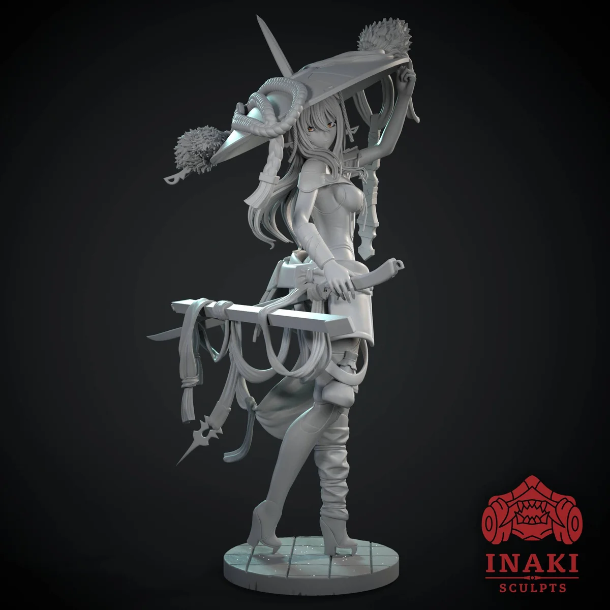 Scarlet | Fan Art | 3D Printed Resin Model Garage Kit | *Un-Painted* | Inaki Sculpts 6