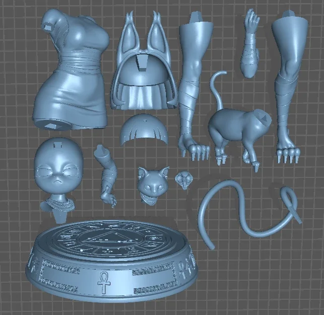Ankha | Fan Art | 3D Printed Resin Model Garage Kit | *Un-Painted* | Officer Rhu 3
