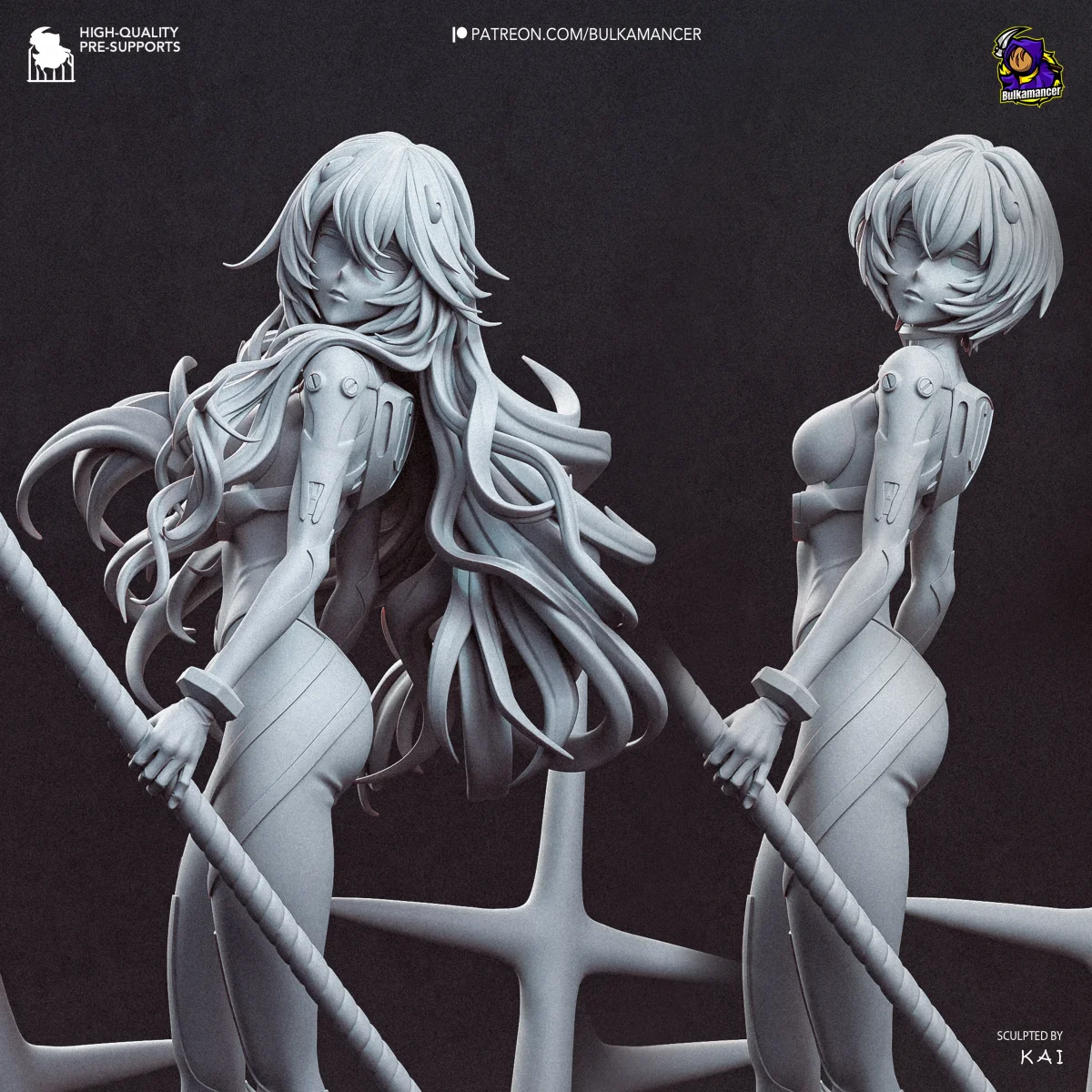 Ayanami Rei | Fan Art | 3D Printed Resin Model Garage Kit | *Un-Painted* | Bulkamancer 11