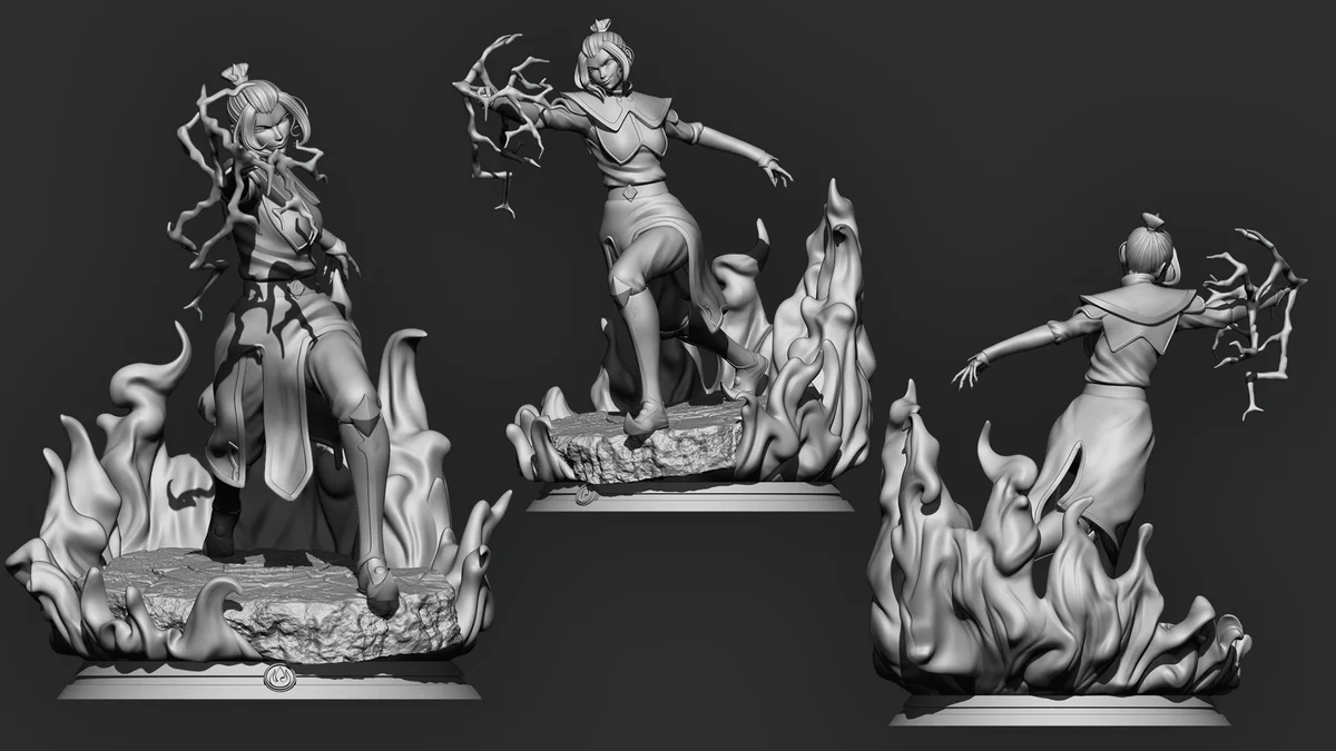 Azula | Fan Art | 3D Printed Resin Model Garage Kit | *Un-Painted* | Inaki Sculpts 5