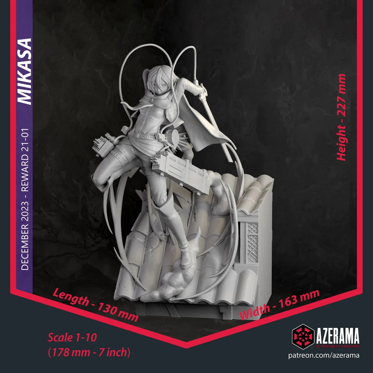 Survey Corps Soldier 1 | Fan Art | 3D Printed Resin Model Garage Kit | *Un-Painted* | Azerama 4