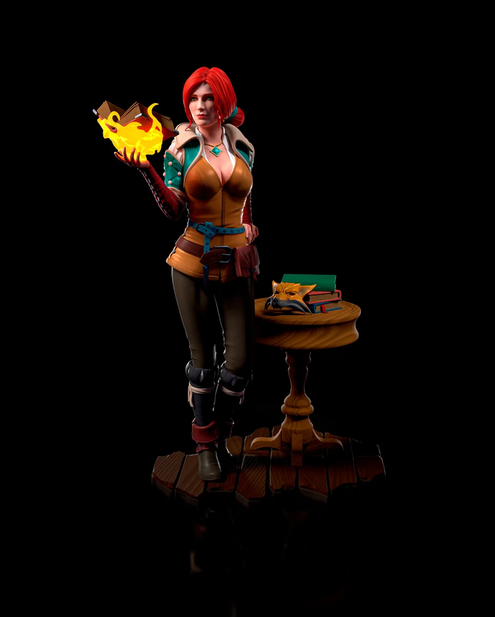 Triss Merigold | Fan Art | 3D Printed Resin Model Garage Kit | *Un-Painted* | H3LL Creator