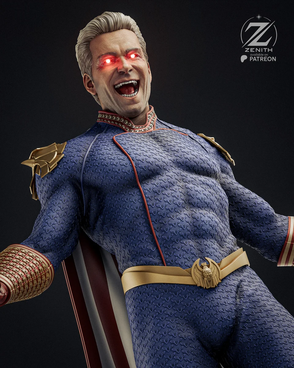 Homelander | Fan Art | 3D Printed Resin Model Garage Kit | *Un-Painted* | Zenith Studios 8