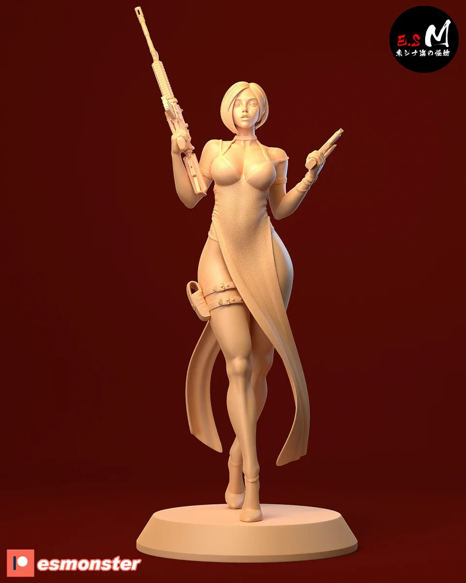 Ada Wong v1 | Fan Art | 3D Printed Resin Model Garage Kit | *Un-Painted* | ES Monster 7