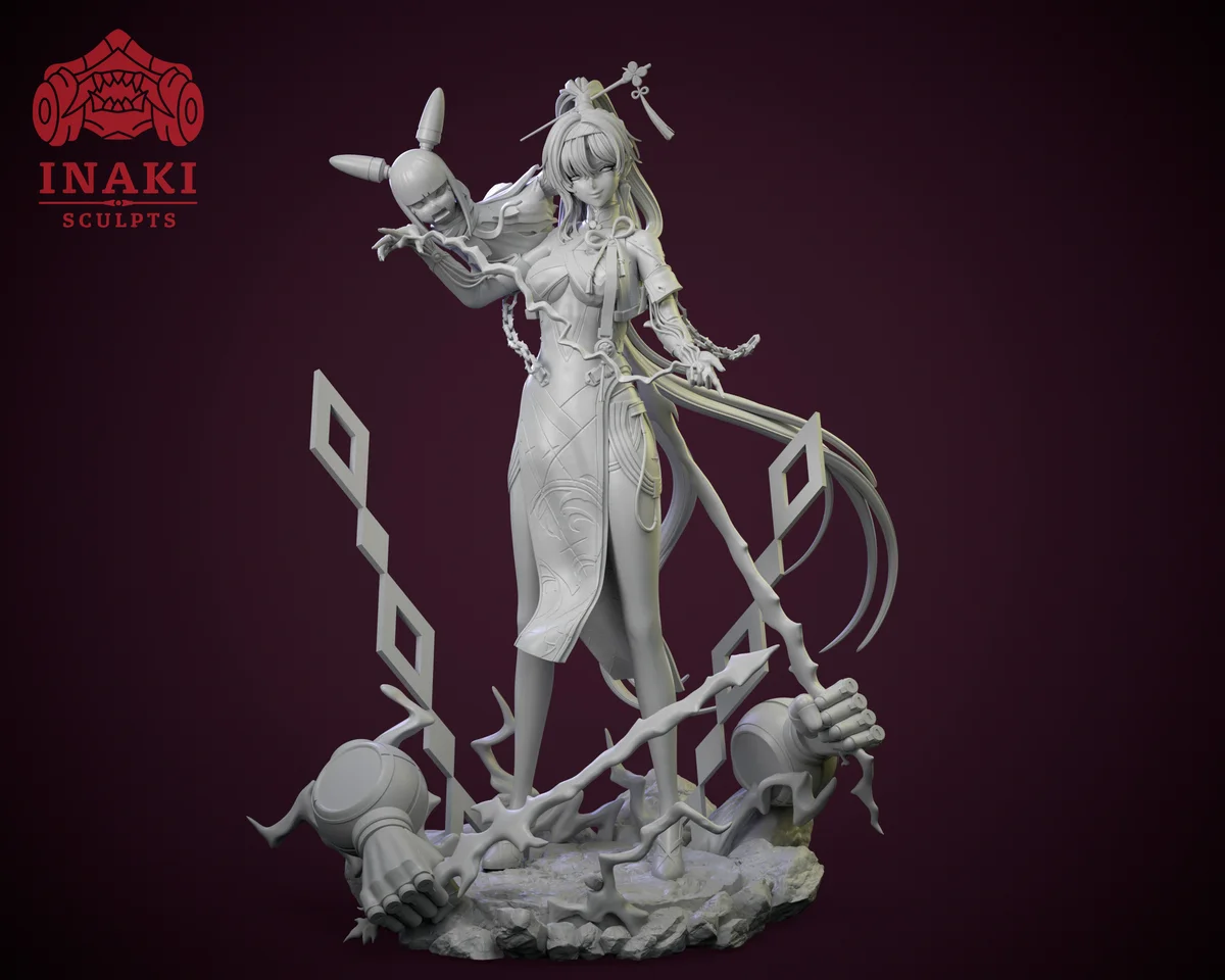 Yinlin | Fan Art | 3D Printed Resin Model Garage Kit | *Un-Painted* | Inaki Sculpts 5