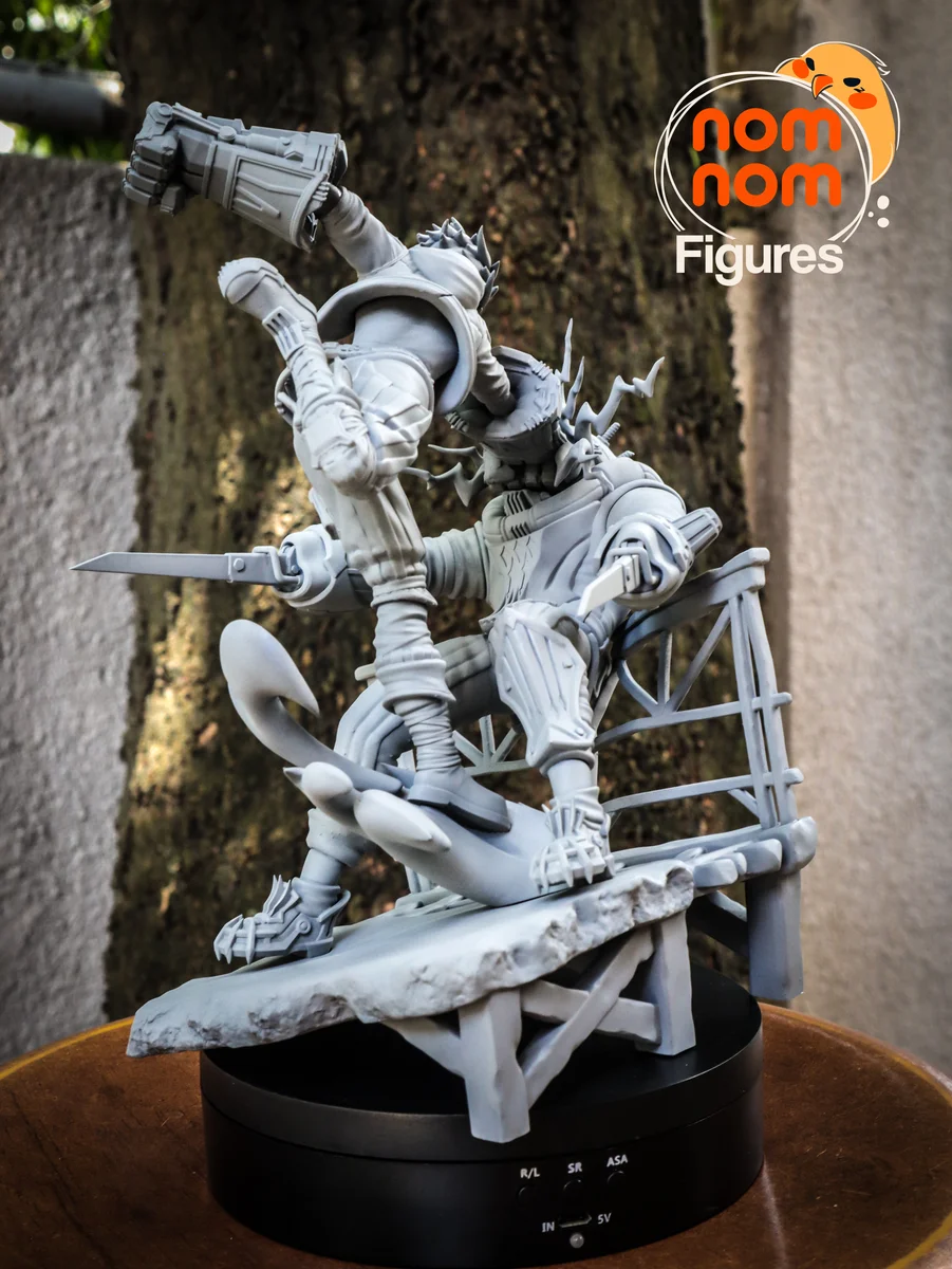 Vi vs Chemtank | Fan Art | 3D Printed Resin Model Garage Kit | *Un-Painted* | Nomnom 7
