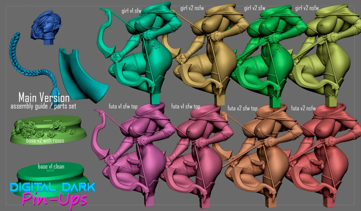 Meriel | Fan Art | 3D Printed Resin Model Garage Kit | *Un-Painted* | Digital Dark 7