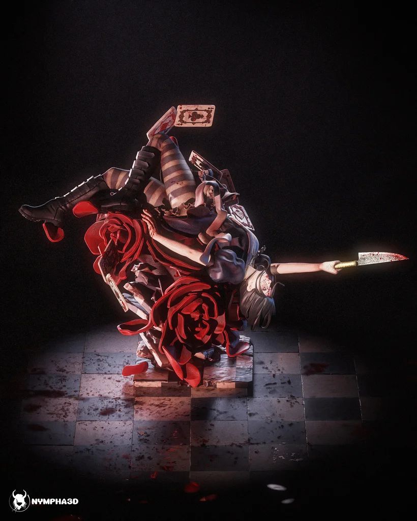 Alice | Fan Art | 3D Printed Resin Model Garage Kit | *Un-Painted* | Nympha3D 5