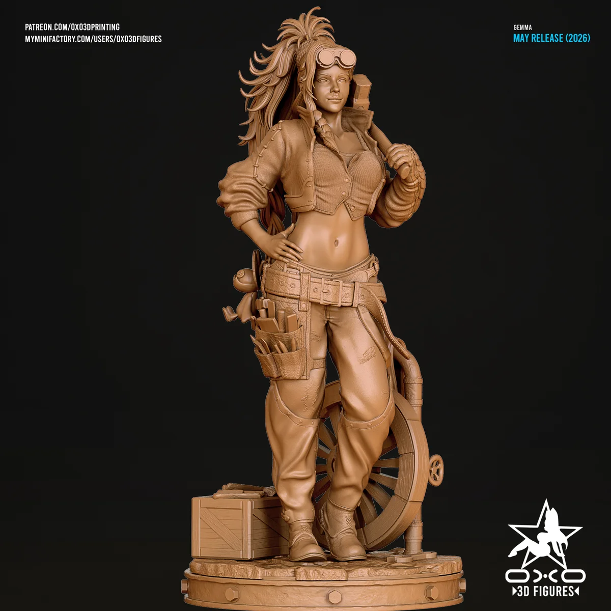 Gemma | Fan Art | 3D Printed Resin Model Garage Kit | *Un-Painted* | OXO3D 4