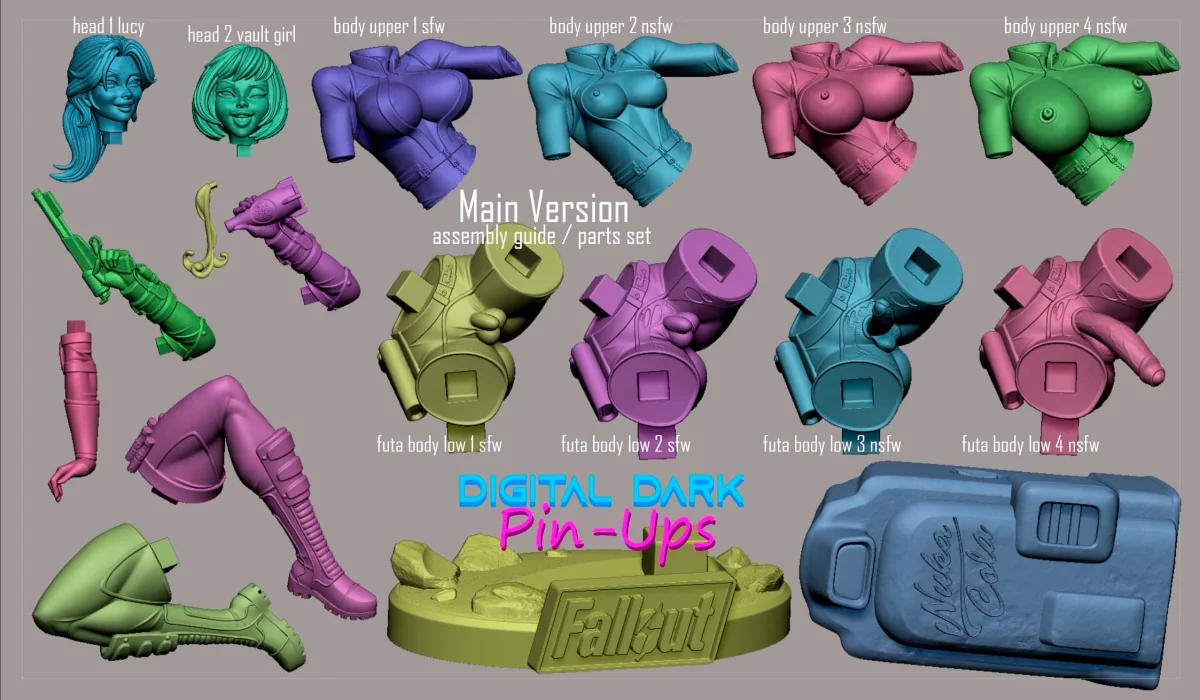 Lucy | Fan Art | 3D Printed Resin Model Garage Kit | *Un-Painted* | Digital Dark 11