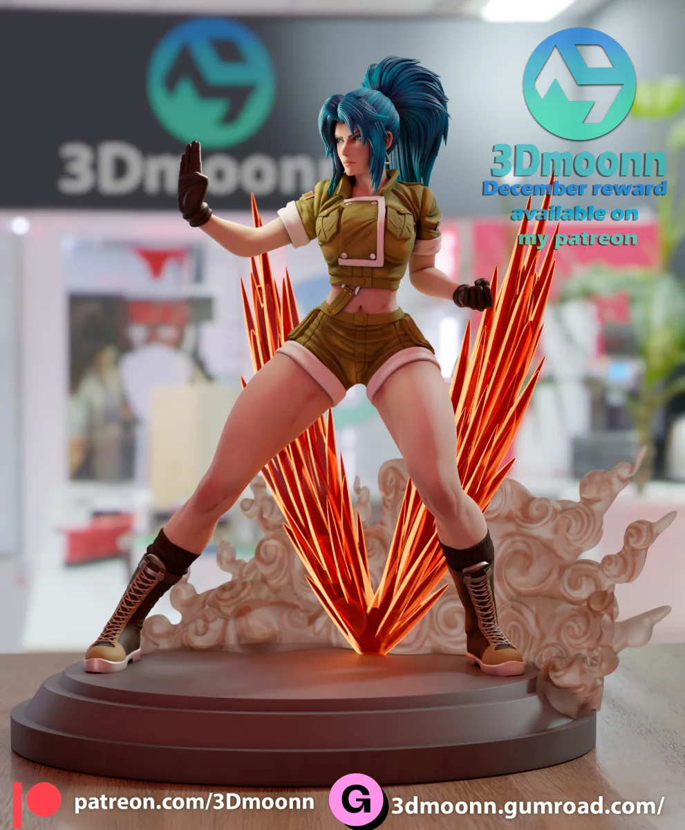 Leona | Fan Art | 3D Printed Resin Model Garage Kit | *Un-Painted* | 3DMoonn 4