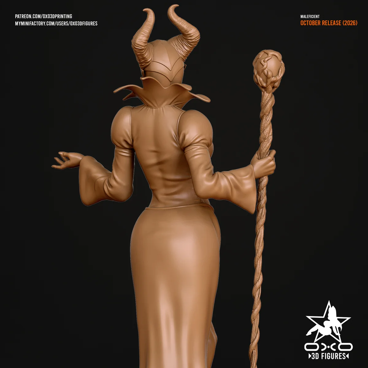Maleficient | Fan Art | 3D Printed Resin Model Garage Kit | *Un-Painted* | OXO3D 10