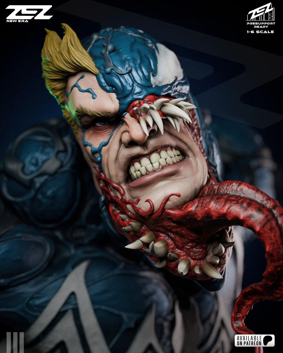 Venom | Fan Art | 3D Printed Resin Model Garage Kit | *Un-Painted* | ZEZ Studio 9