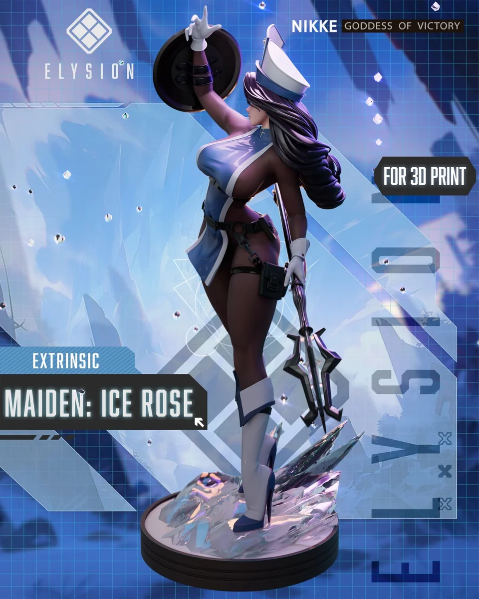 Ice Rose | Fan Art | 3D Printed Resin Model Garage Kit | *Un-Painted* | Hybris Studios 3