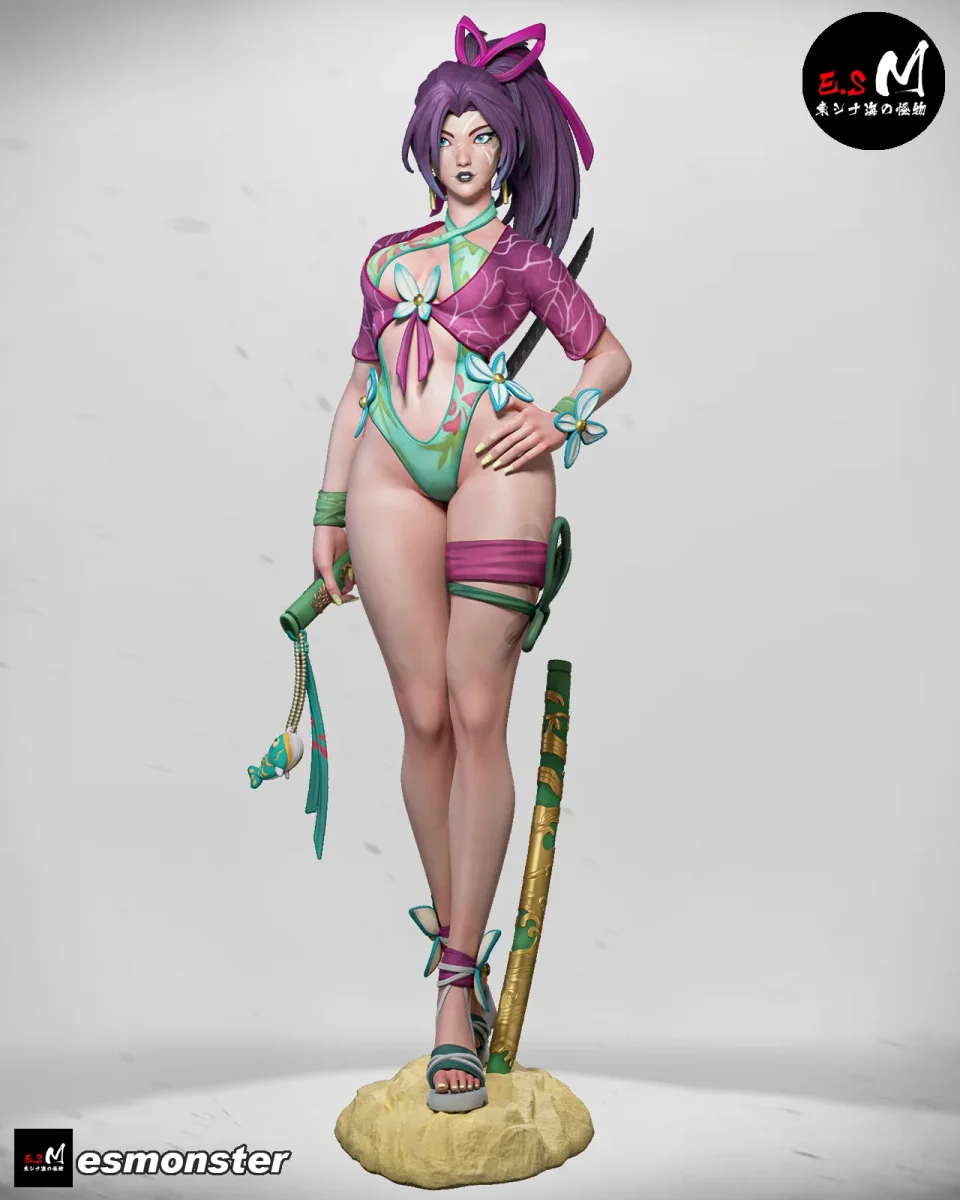 Psylocke (Summer) Pose 2 | Fan Art | 3D Printed Resin Model Garage Kit | *Un-Painted* | ES Monster 6