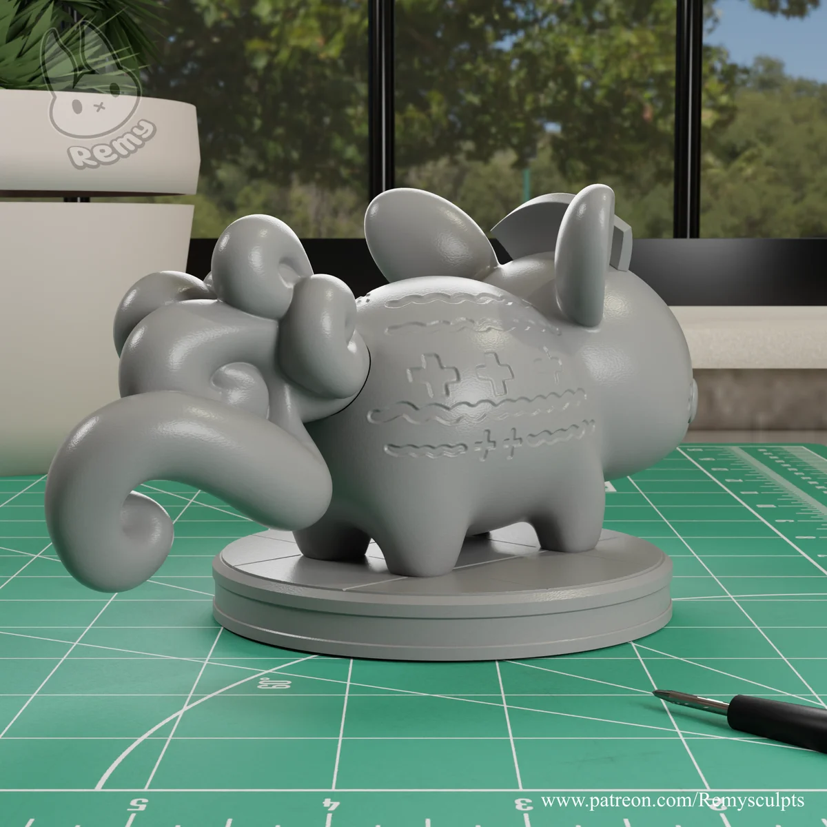 Chibi Tapir | Fan Art | 3D Printed Resin Model Garage Kit | *Un-Painted* | Remy Sculpts 5
