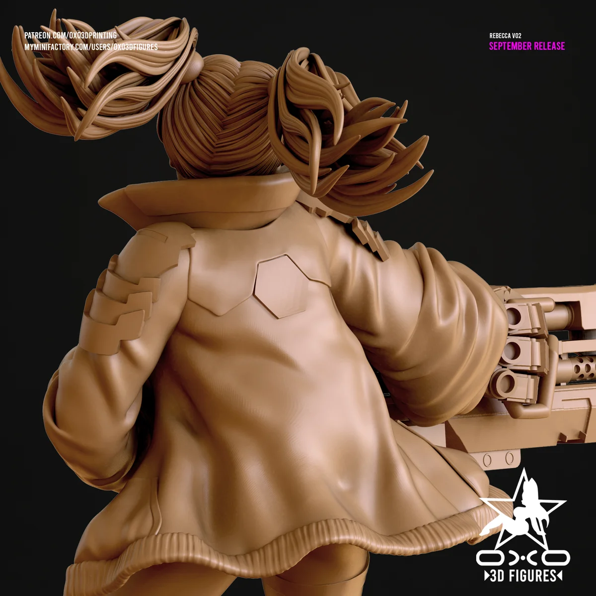 Rebecca v02 | Fan Art | 3D Printed Resin Model Garage Kit | *Un-Painted* | OXO3D 6