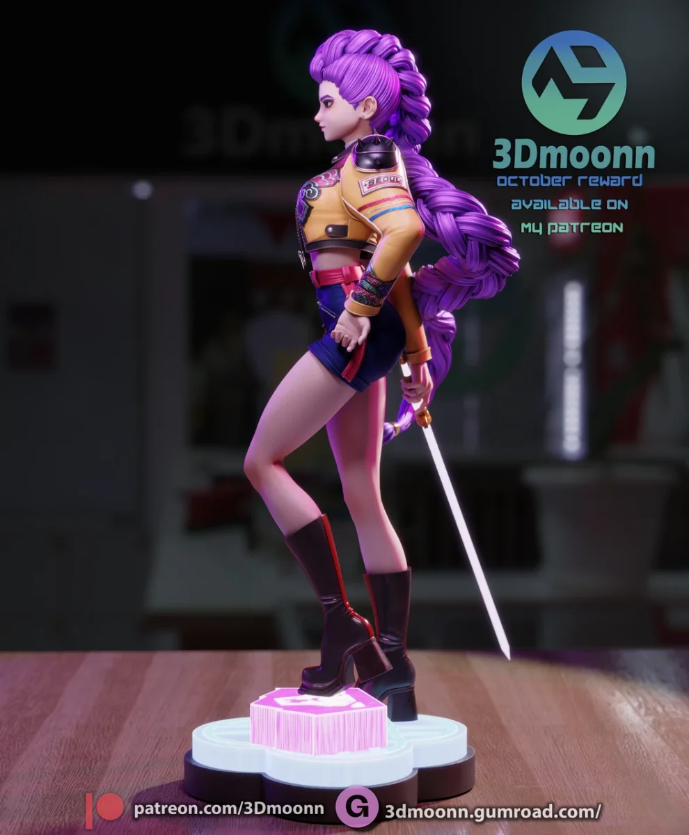 Rumi | Fan Art | 3D Printed Resin Model Garage Kit | *Un-Painted* | 3DMoonn 6