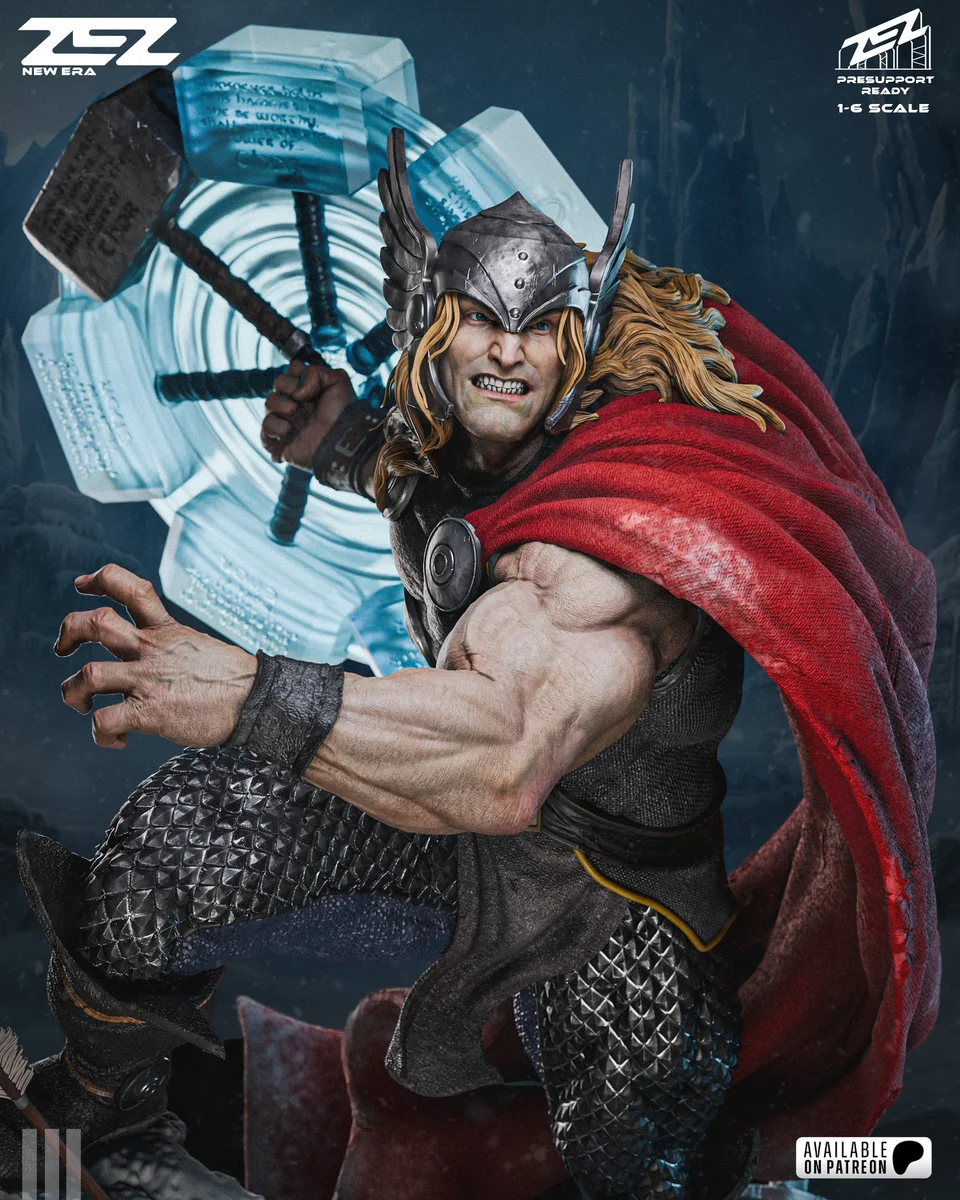 Thor | Fan Art | 3D Printed Resin Model Garage Kit | *Un-Painted* | ZEZ Studio 11
