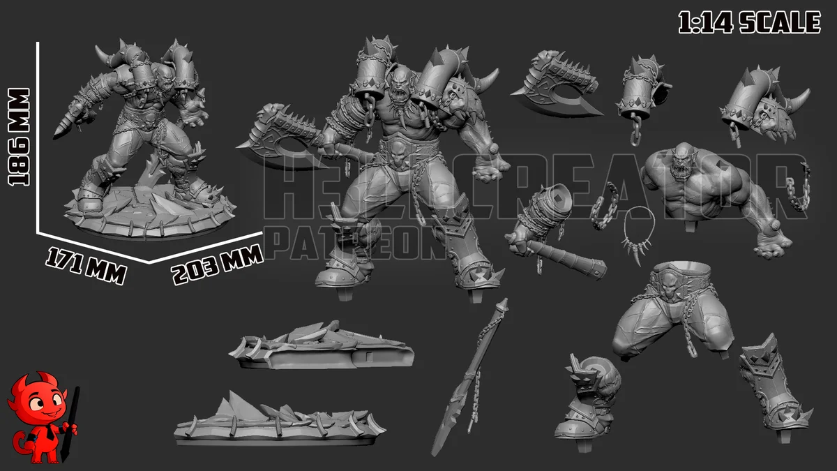 Garrosh Hellscream | Fan Art | 3D Printed Resin Model Garage Kit | *Un-Painted* | H3LL Creator 11