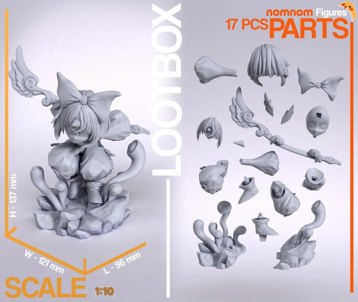 Eiko | Fan Art | 3D Printed Resin Model Garage Kit | *Un-Painted* | Nomnom 3