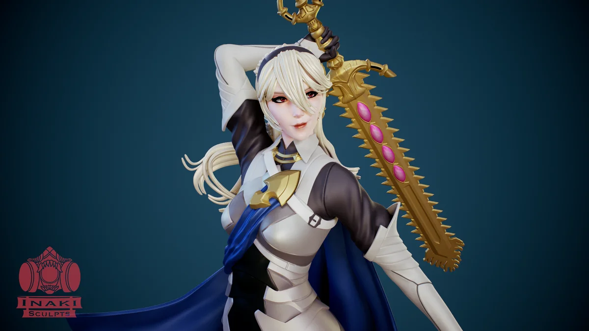 Corrin | Fan Art | 3D Printed Resin Model Garage Kit | *Un-Painted* | Inaki Sculpts