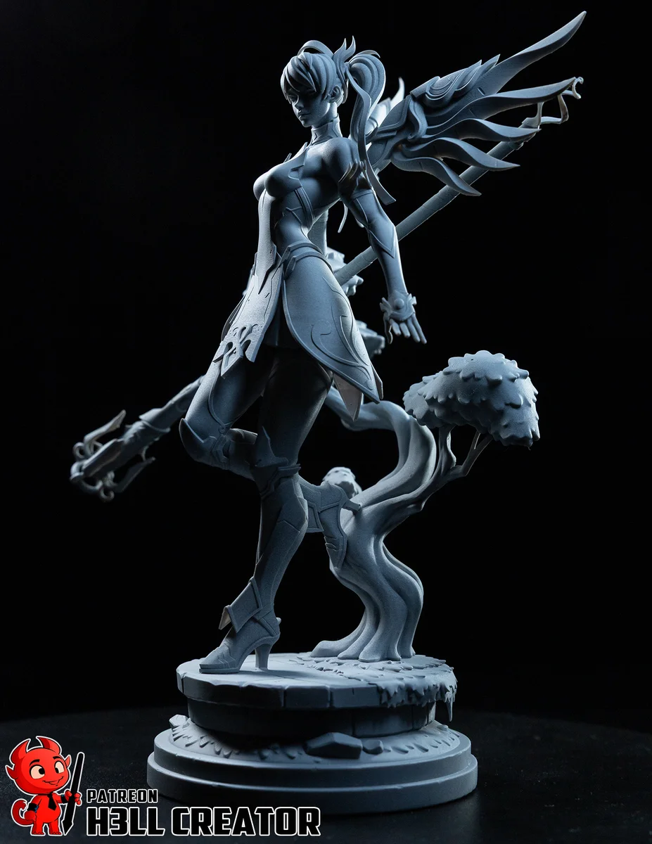 Mercy | Fan Art | 3D Printed Resin Model Garage Kit | *Un-Painted* | H3LL Creator 12