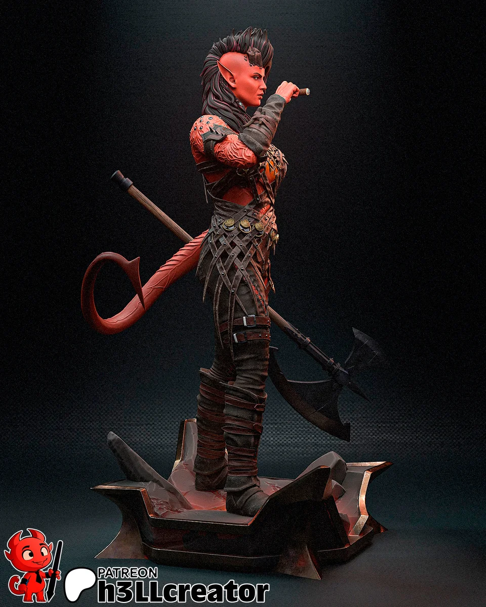 Karlach | Fan Art | 3D Printed Resin Model Garage Kit | *Un-Painted* | H3LL Creator 3