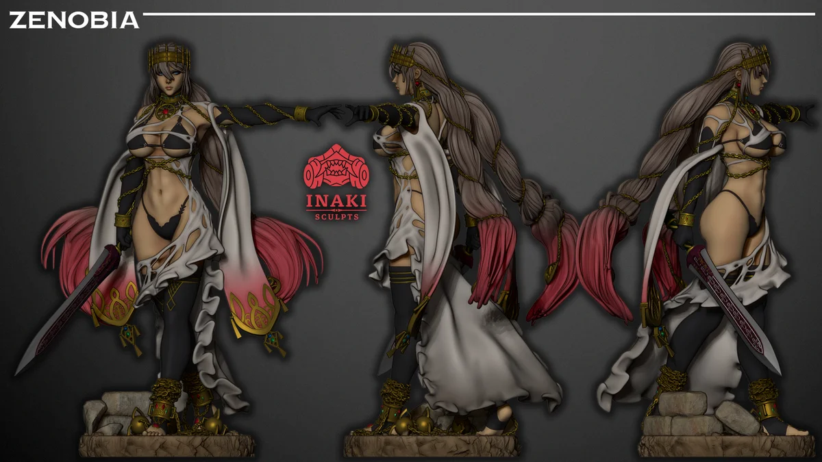 Zenobia | Fan Art | 3D Printed Resin Model Garage Kit | *Un-Painted* | Inaki Sculpts 5