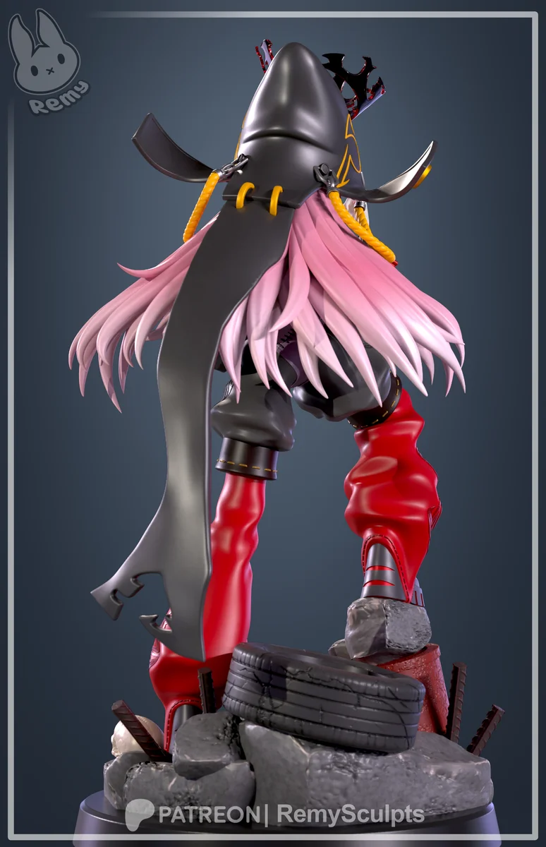 Mori Calliope | Fan Art | 3D Printed Resin Model Garage Kit | *Un-Painted* | Remy Sculpts 8