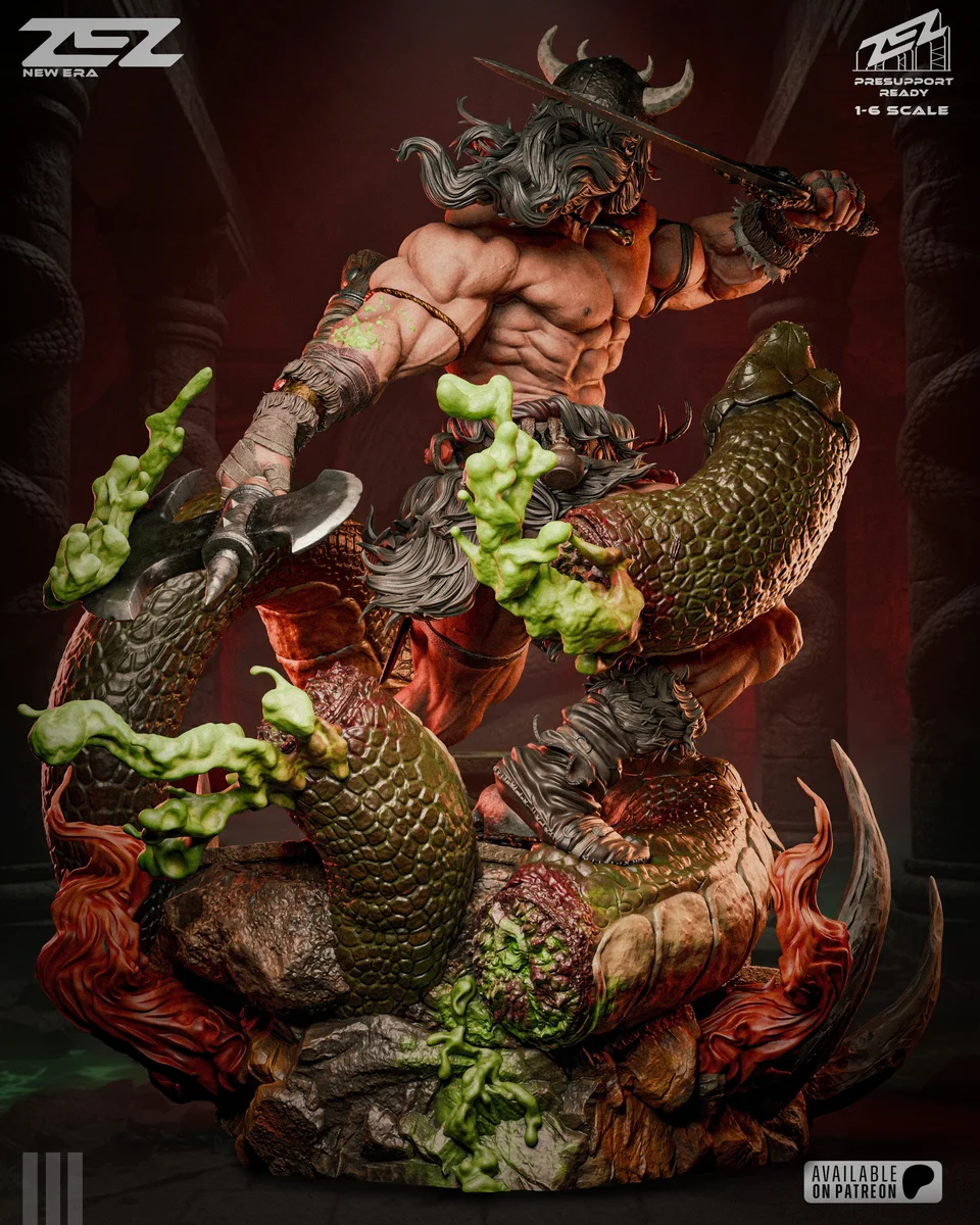 Conan | Fan Art | 3D Printed Resin Model Garage Kit | *Un-Painted* | ZEZ Studio 6