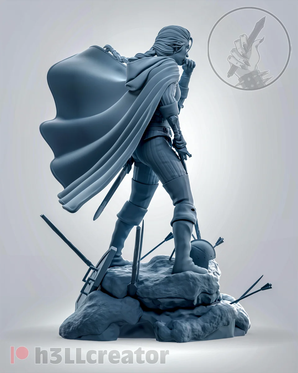 Meve | Fan Art | 3D Printed Resin Model Garage Kit | *Un-Painted* | H3LL Creator 7