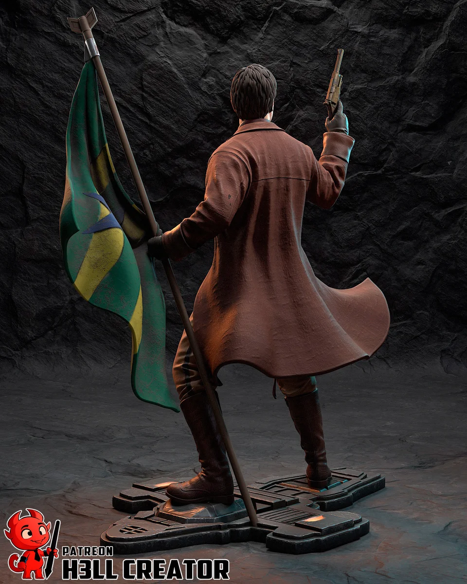 Captain Malcolm Reynolds | Fan Art | 3D Printed Resin Model Garage Kit | *Un-Painted* | H3LL Creator 11
