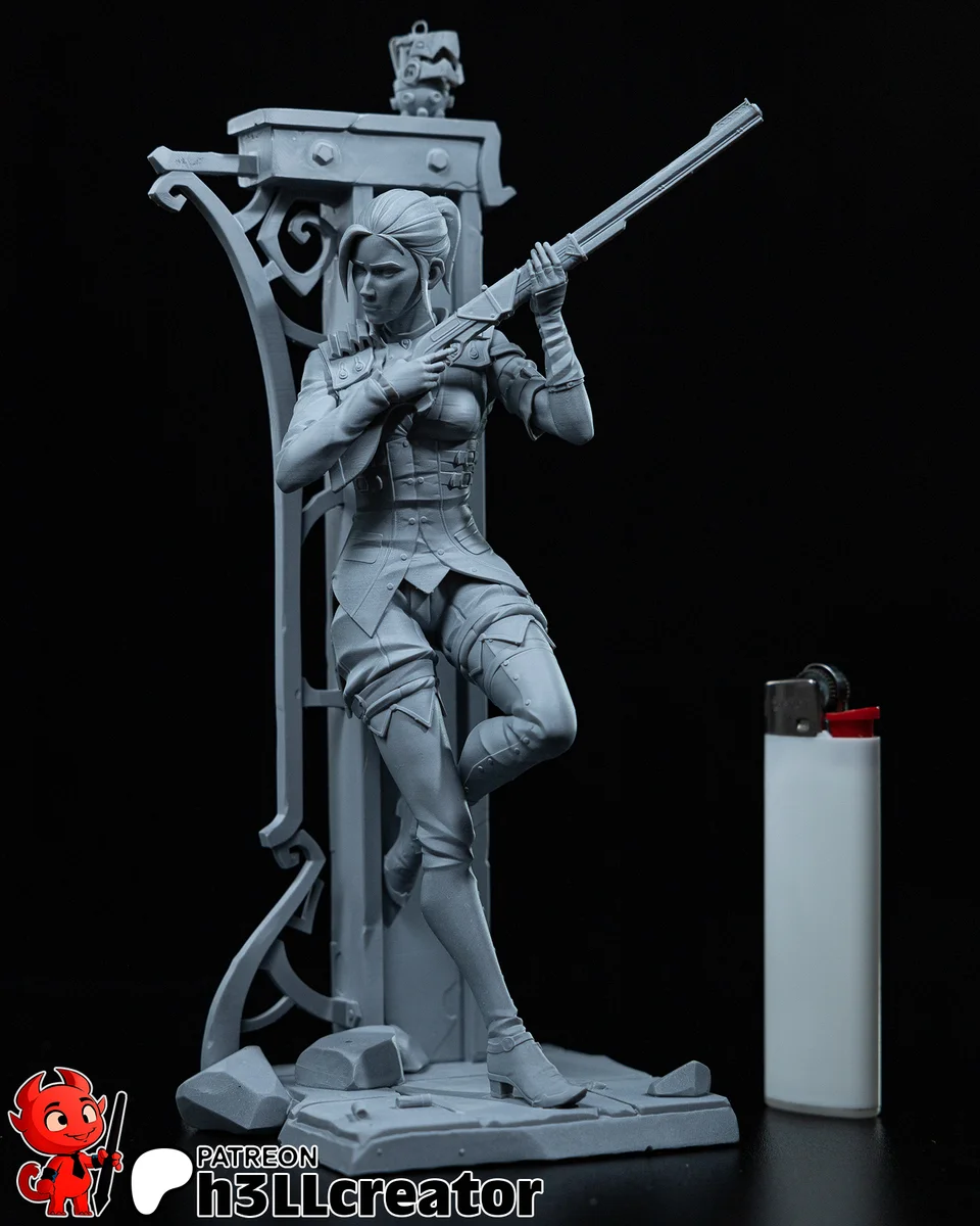 Caitlyn | Fan Art | 3D Printed Resin Model Garage Kit | *Un-Painted* | H3LL Creator 4