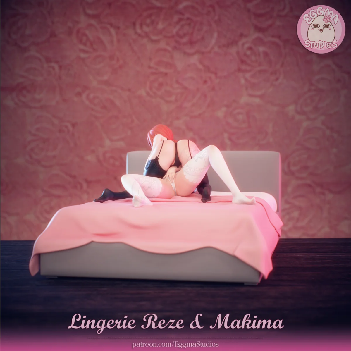 Makima and Reze - (Lingerie) | Fan Art | 3D Printed Resin Model Garage Kit | *Un-Painted* | EggmaStudios 5