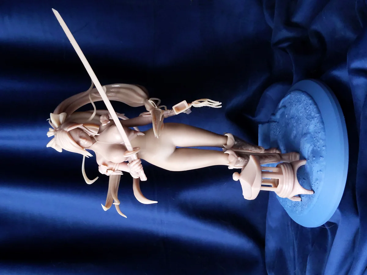 Samurai Girl | Fan Art | 3D Printed Resin Model Garage Kit | *Un-Painted* | Peach Figure 4