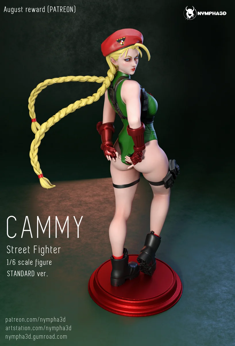 Cammy | Fan Art | 3D Printed Resin Model Garage Kit | *Un-Painted* | Nympha3D 3