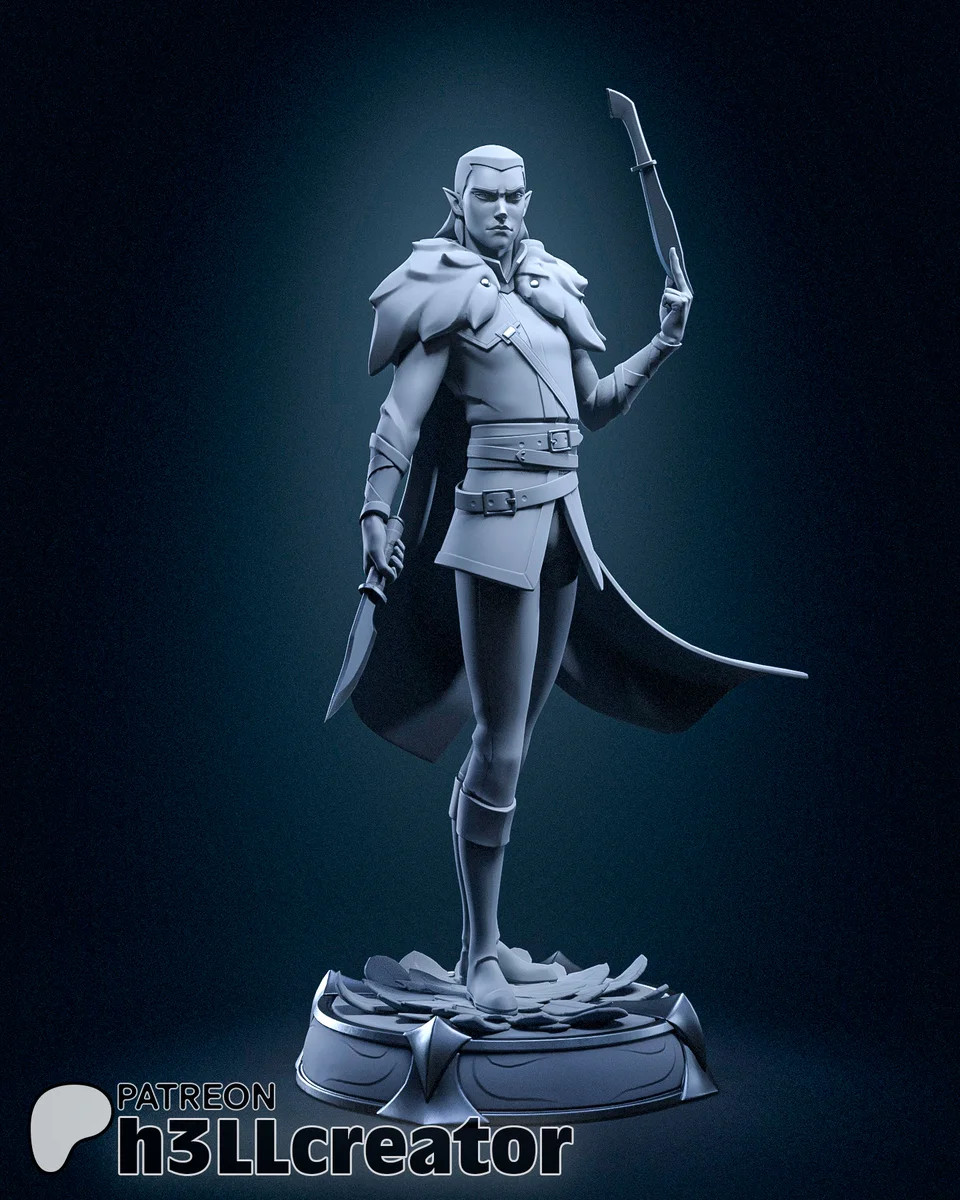 Vax'ildan | Fan Art | 3D Printed Resin Model Garage Kit | *Un-Painted* | H3LL Creator 5