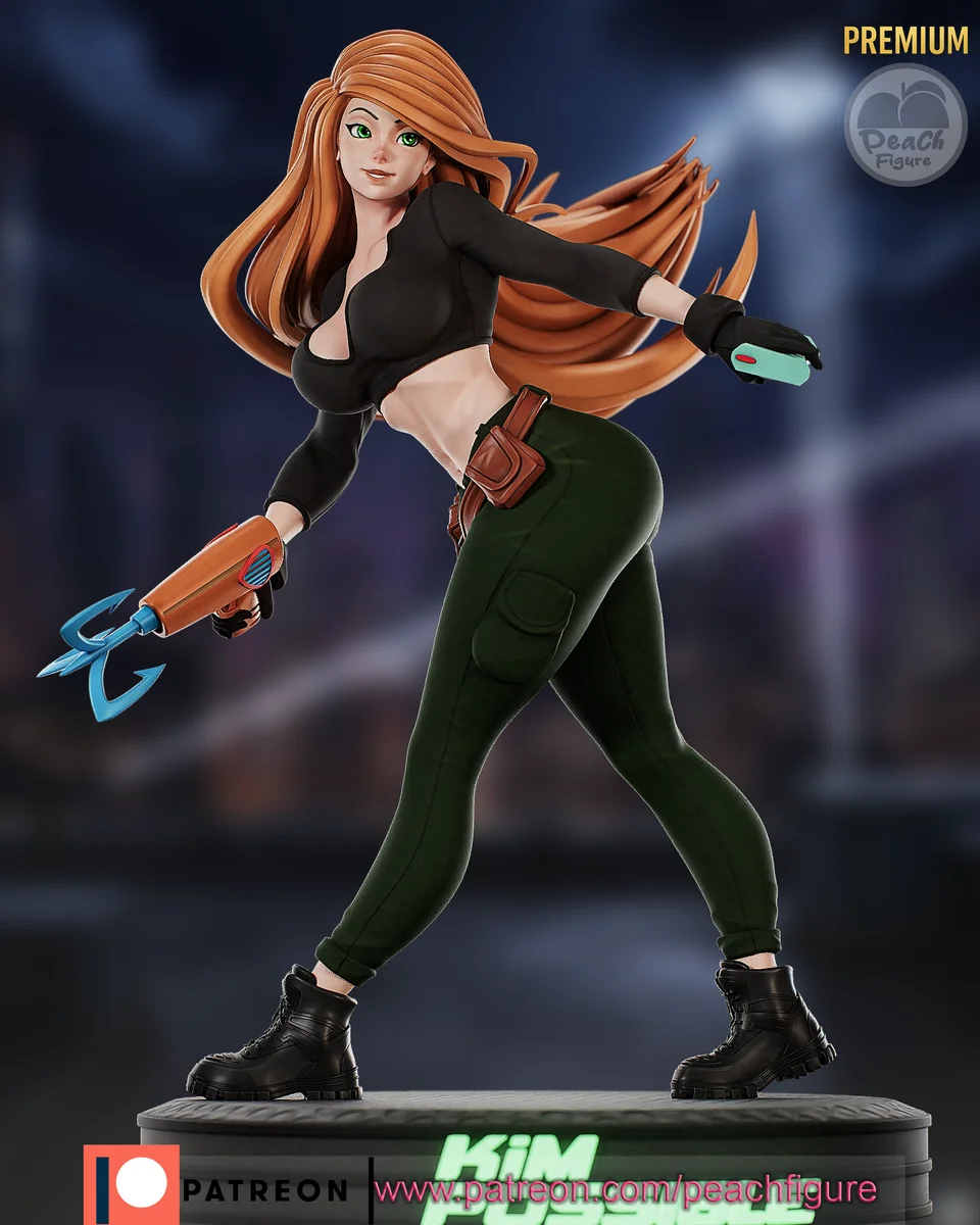 Kim Possible | Fan Art | 3D Printed Resin Model Garage Kit | *Un-Painted* | Peach Figure 4