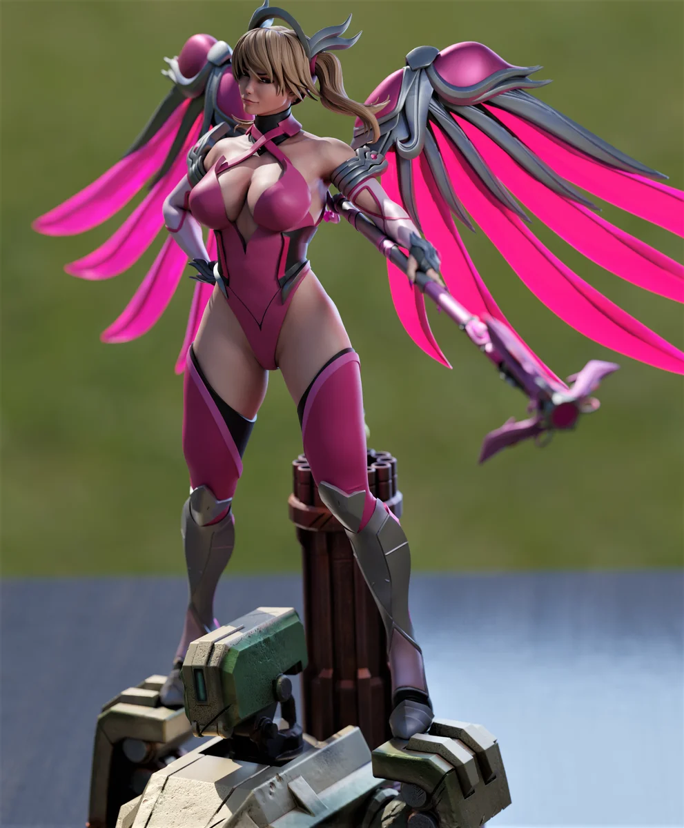 Mercy | Fan Art | 3D Printed Resin Model Garage Kit | *Un-Painted* | Momoji 7