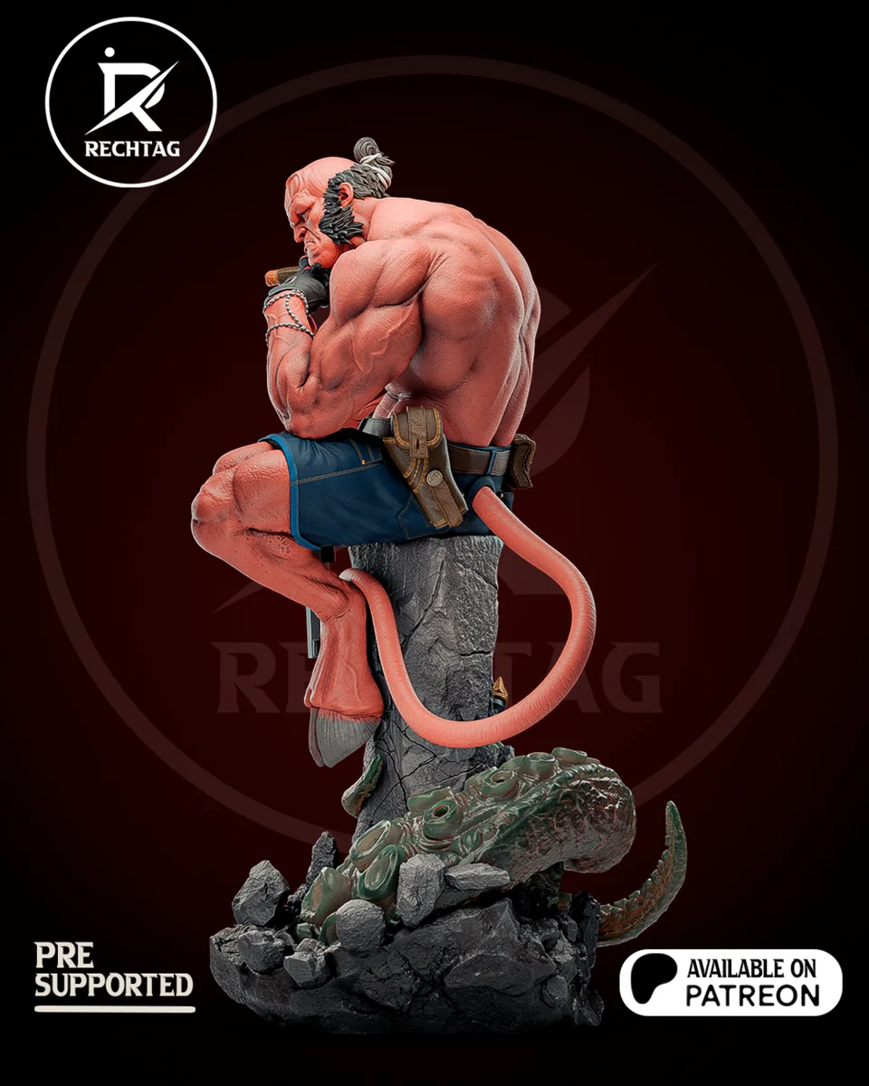 Hellboy | Fan Art | 3D Printed Resin Model Garage Kit | *Un-Painted* | Rechtag 4