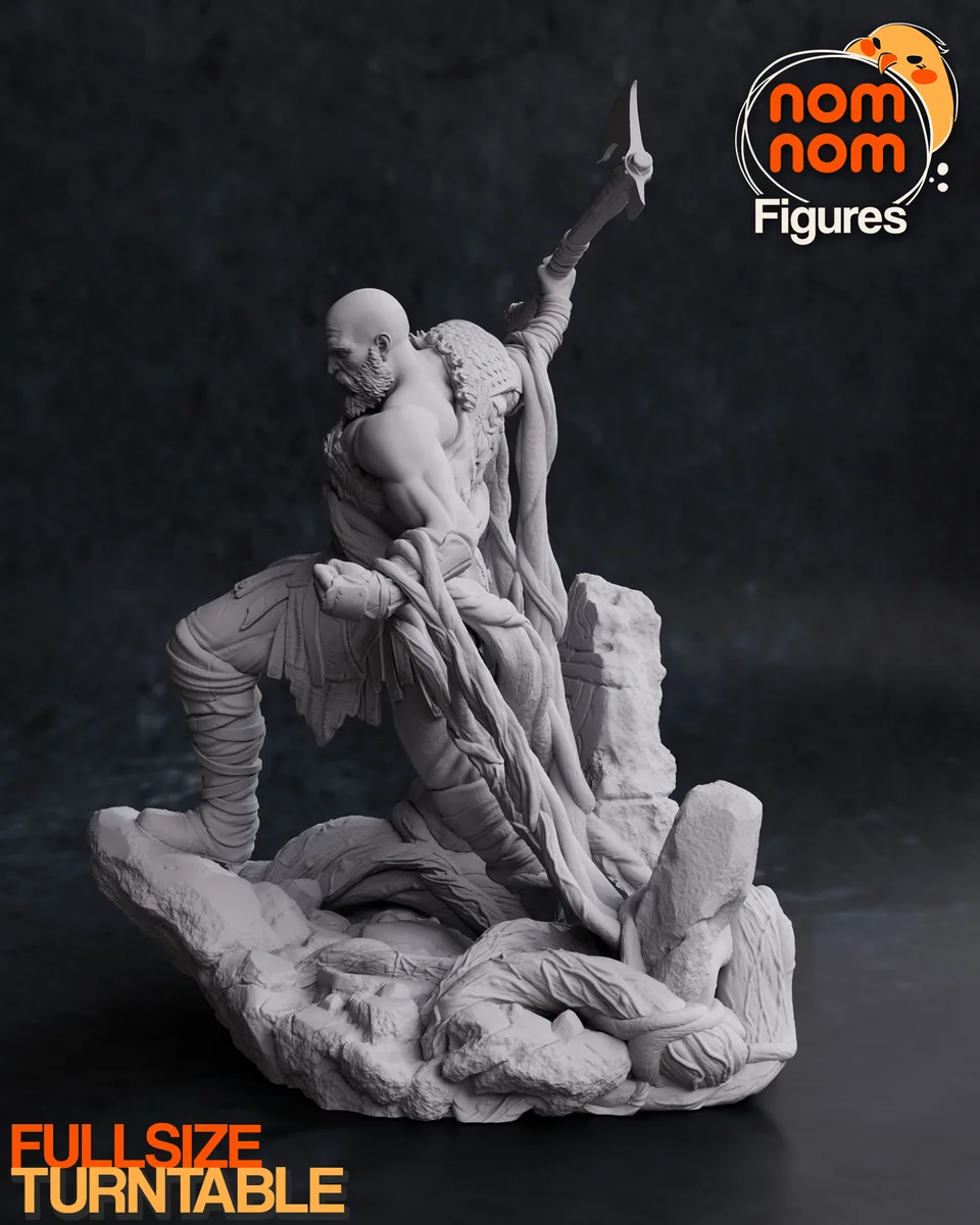 Kratos | Fan Art | 3D Printed Resin Model Garage Kit | *Un-Painted* | Nomnom 6