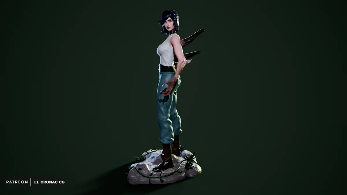 Eloise | Fan Art | 3D Printed Resin Model Garage Kit | *Un-Painted* | Inaki Sculpts 3